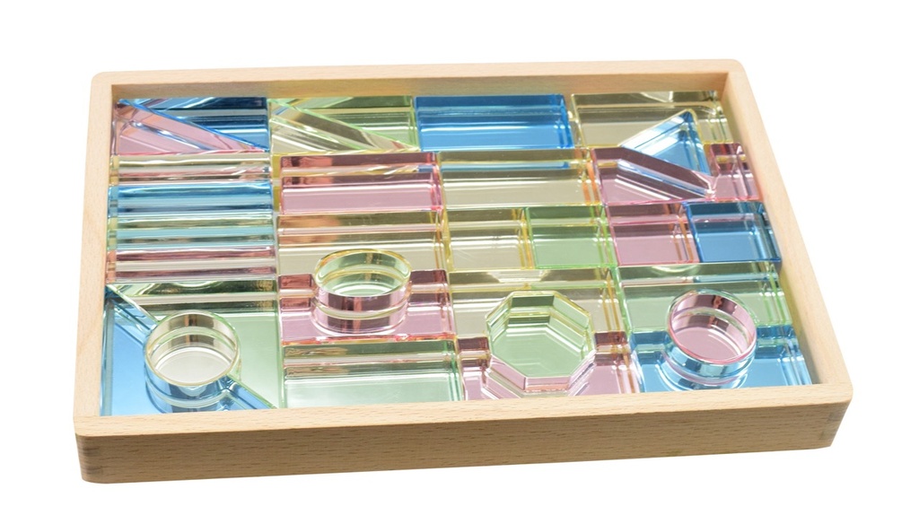 Transparente Pastell-Spiegel-Bausteine 