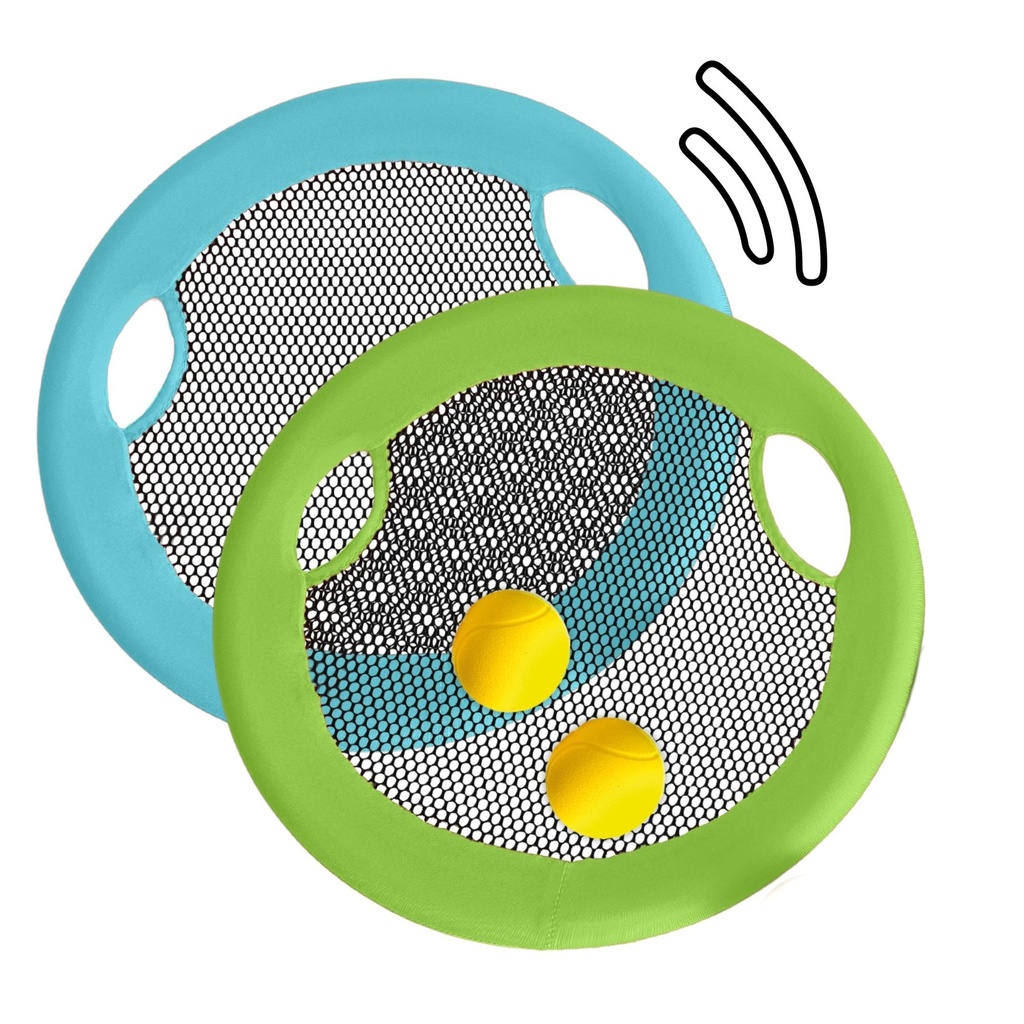 Netz Tamburin Spiel mit 2 Bällen