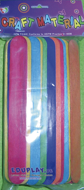 Bastelhölzer bunt, groß