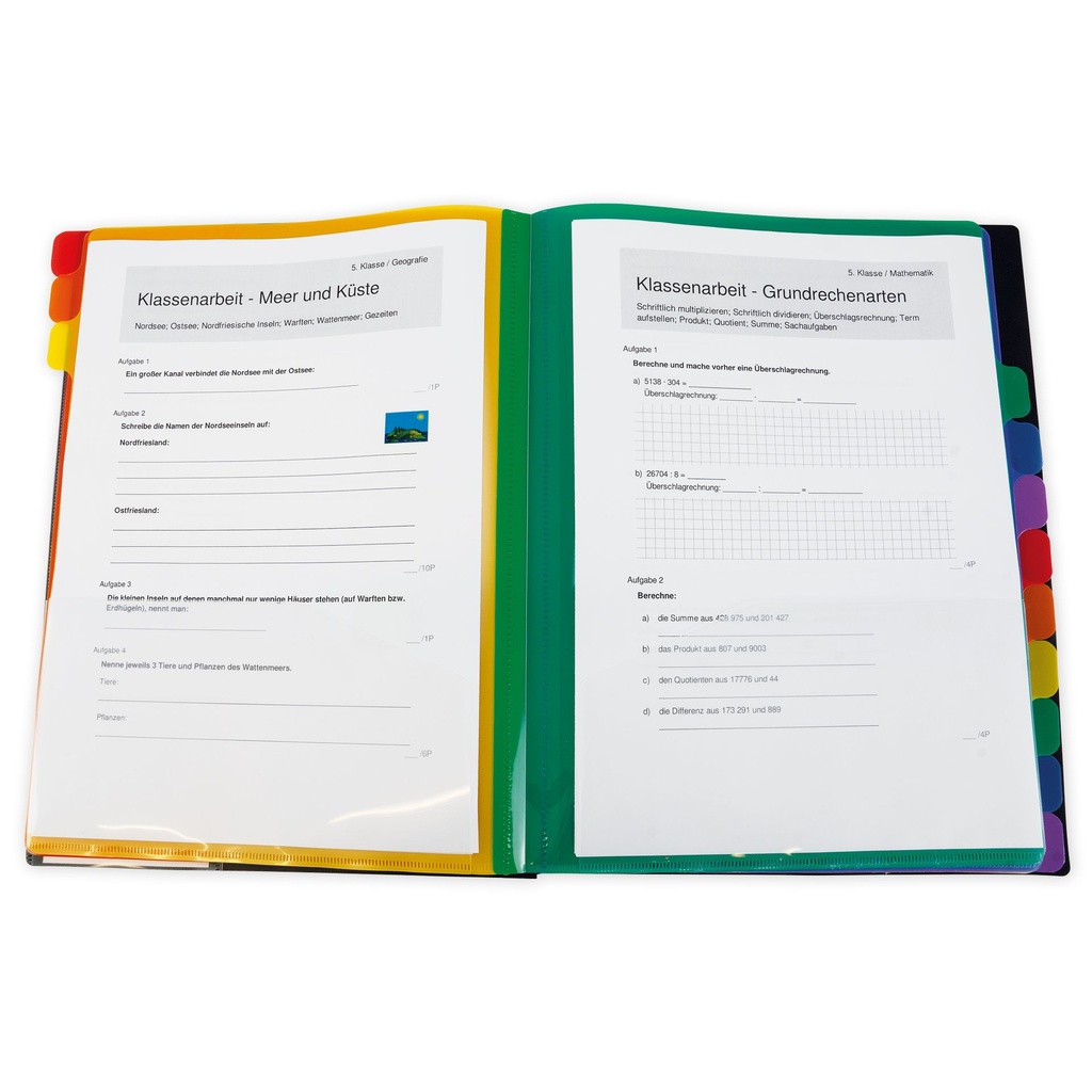 Dokumentenmappe und Sortierhilfe