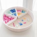 Runde Bausteinmatte - beige