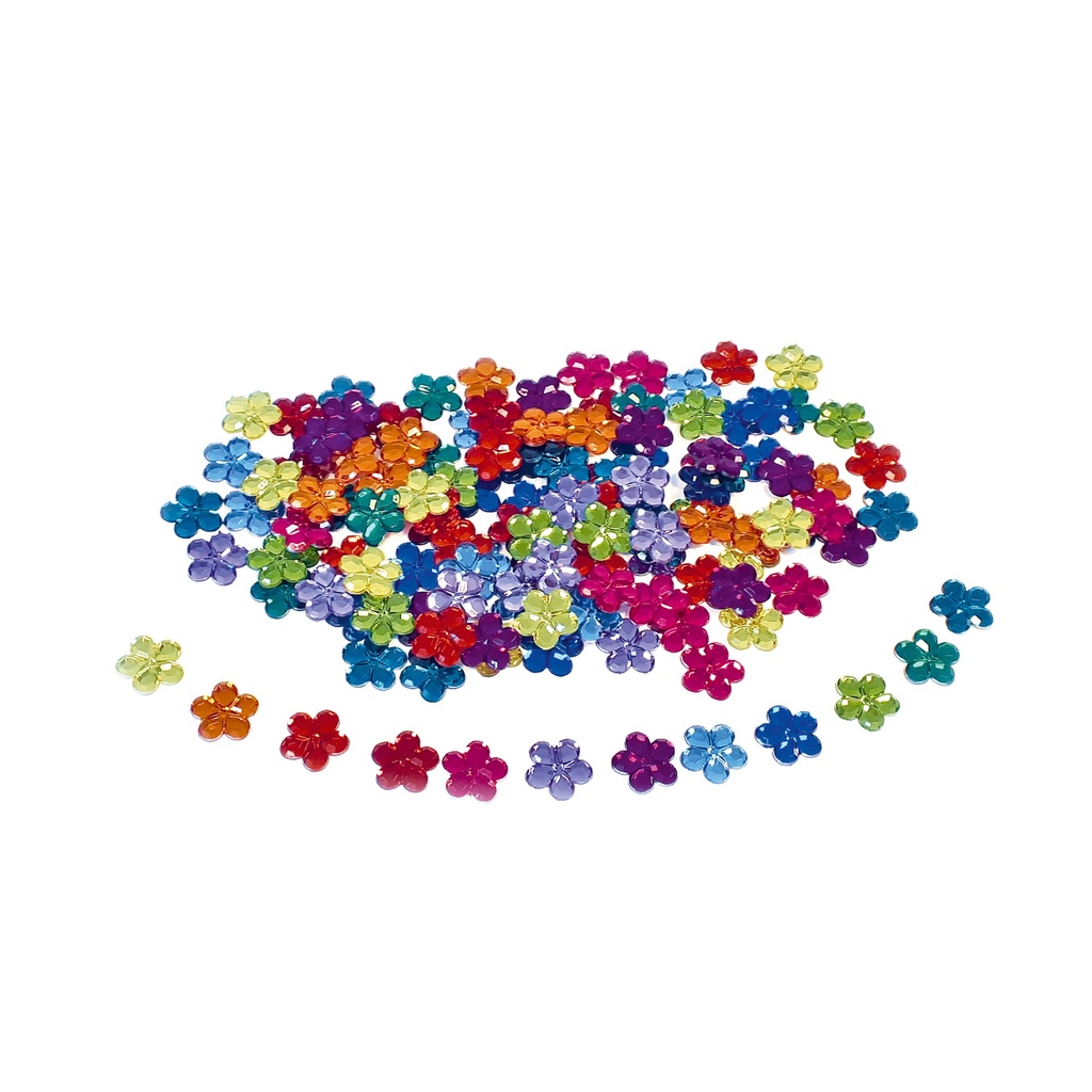Glitzersteine bunt - Blumen