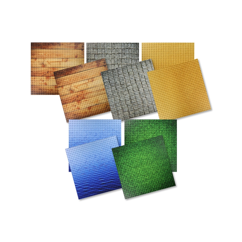 Klemmbausteine Bauplatten Set - 2 x 5 Motive