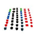 Eisenbahn - Klemmbaustein Verbinder 54 Stück Set