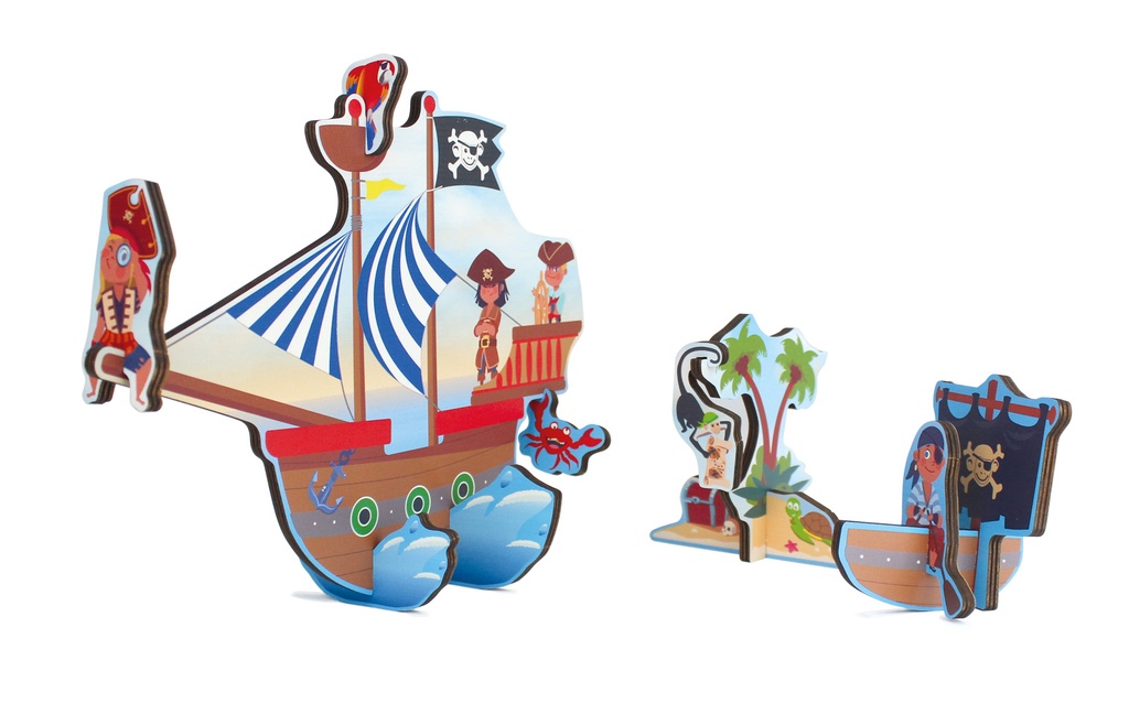 3D Erlebnispuzzle - Piraten