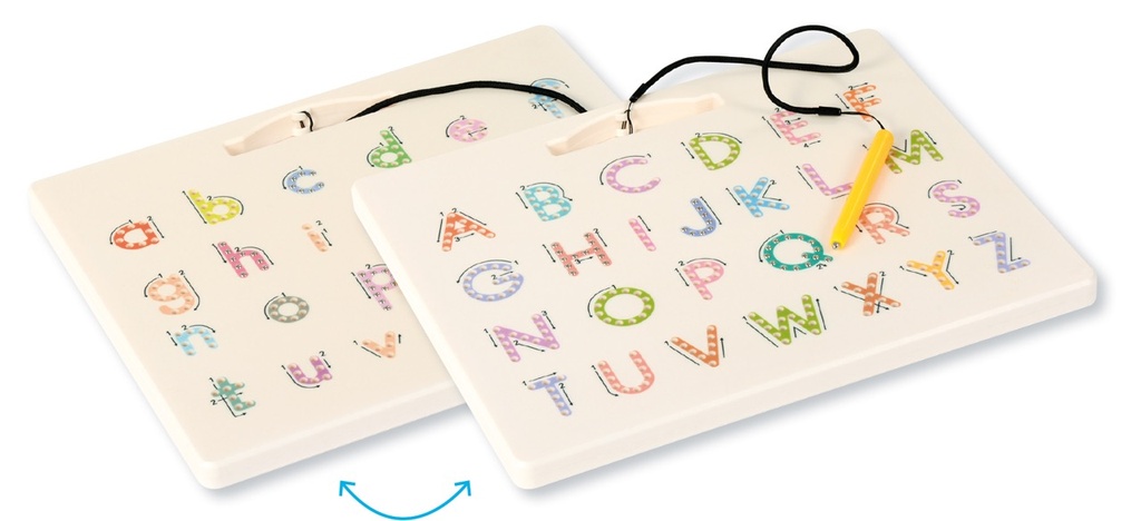Doppelseitige Magnet Schreibtafel - Gross- und Kleinbuchtstaben