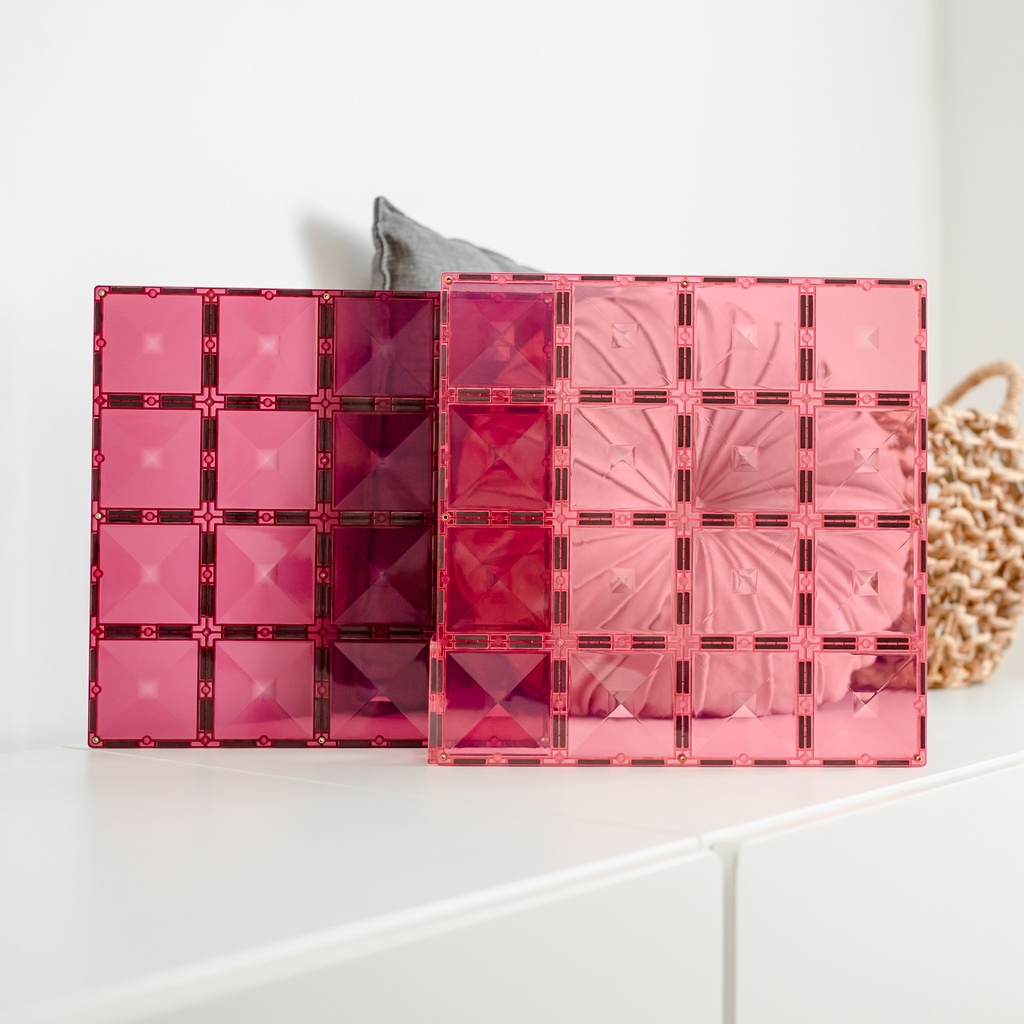 Connetix - Bauplatten 2er - Pink & Berry