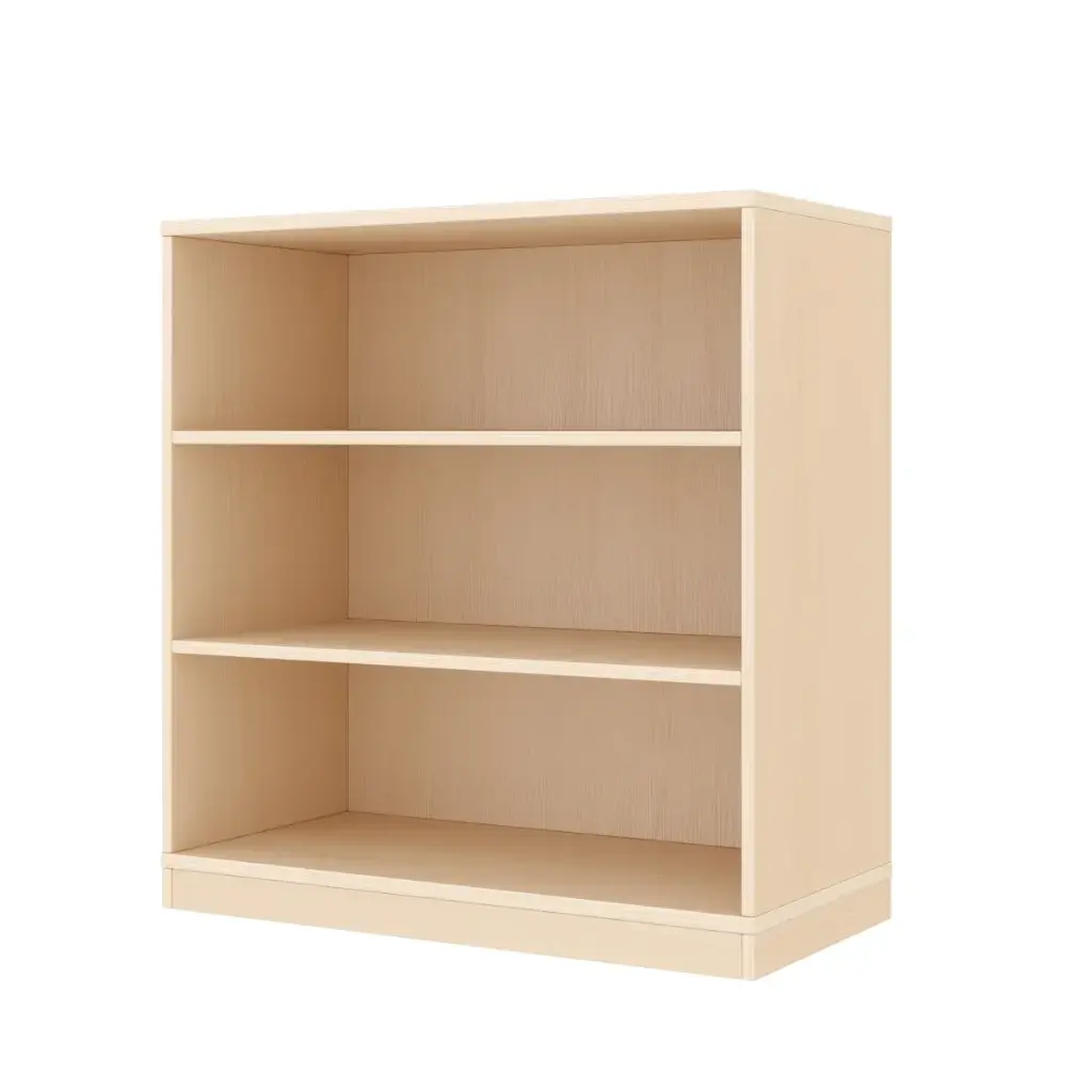 Regalschrank 79 cm - 3 Fächer, mit Holzsockel