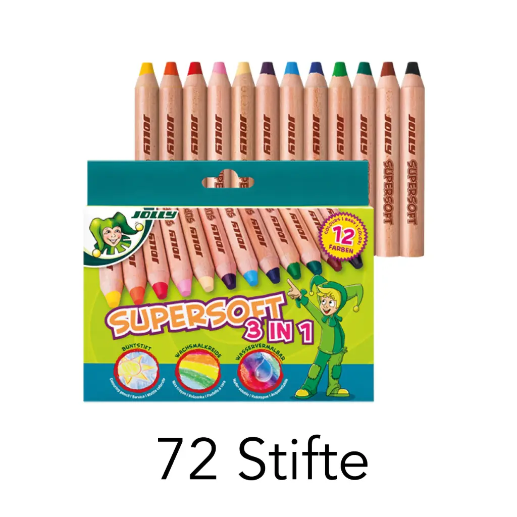 Jolly - Supersoft 3in1 Stifte - 72er Set