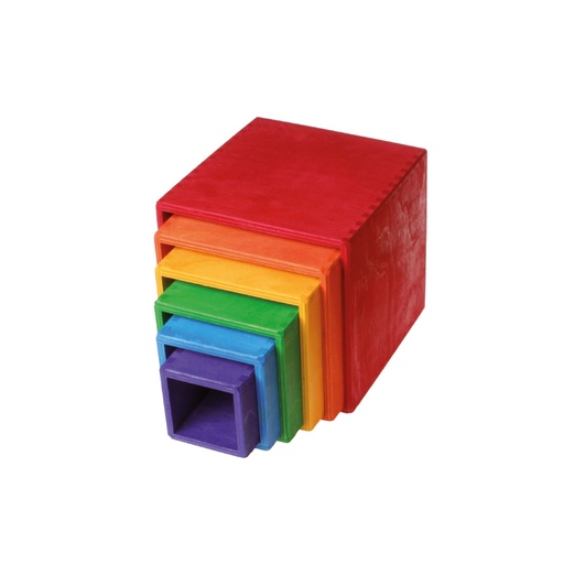[103099] Regenbogen - Holzkisten 6er Set 