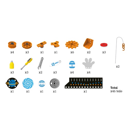 [103294W] Erfinder Werkbank Kunststoffteile Set 