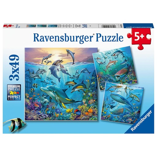 [104147] Puzzle 3 x 49-tlg. "Ozeanwelt"