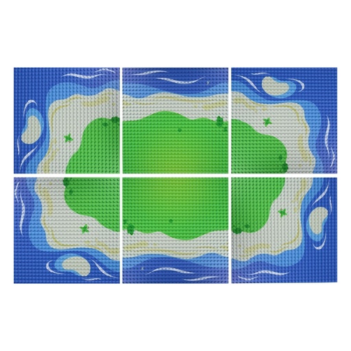 [103011] Klemmbausteine Bauplatte - Strand 6er Set