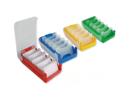 [115051] Karteibox mit 100 Kärtchen ROT