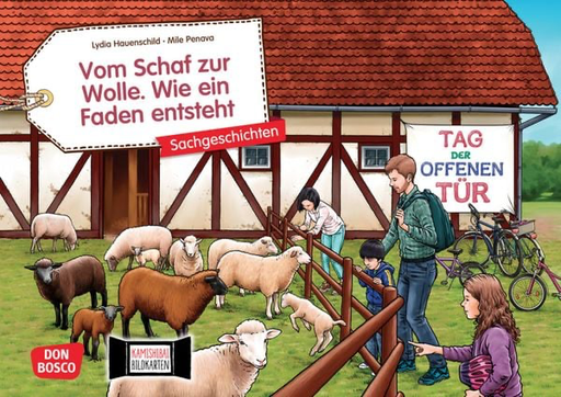 [4260179517242] Vom Schaf zur Wolle - Wie ein Faden entsteht Kamishibai Bildkartenset