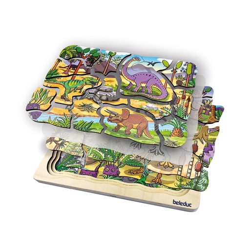 [104287] Lagen-Puzzle "Dinosaurier"