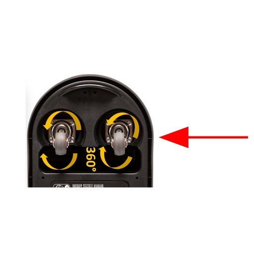 [112188/101132] Ersatzteil Vorderrad 1 Stück - Kübelrutscher