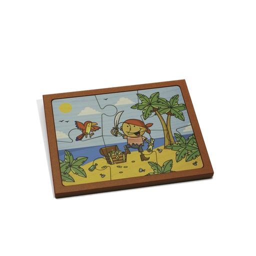 [101081] Holz-Puzzle - 6 Teile Pirat