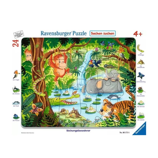 [104137W] Rahmenpuzzle - 24 Teile Dschungel