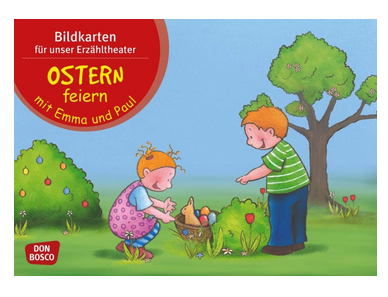 [4260179510649] Ostern feiern mit Emma und Paul. Kamishibai Bildkartenset.