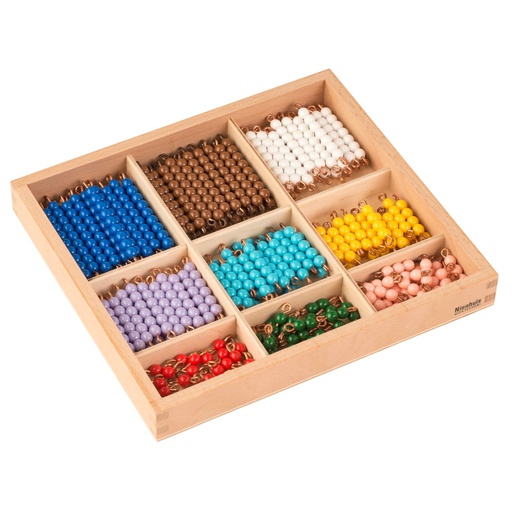 [W104437] Kasten mit Perlenstäbchen für das Multiplikationsbrett: Lose Perlen - Kunststoff