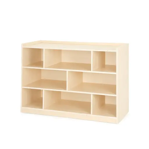 [110218] Regalschrank mit Rückwand - 2 Böden & 8 Fächer