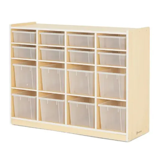 [110216] Regalschrank - 8 kleine & 8 große Boxen