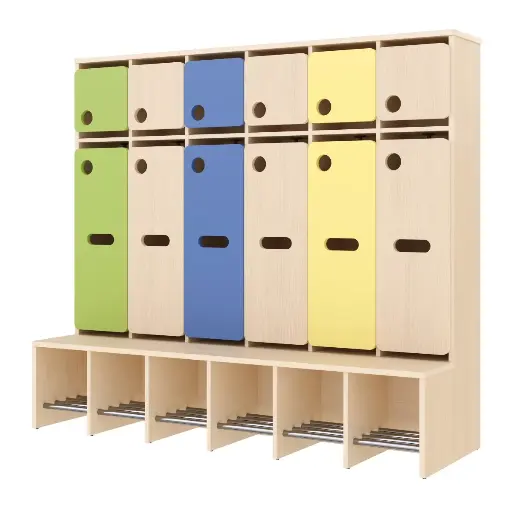 [110196-31] Komplettgarderobe - 6 Plätze, Sitzhöhe: 31 cm