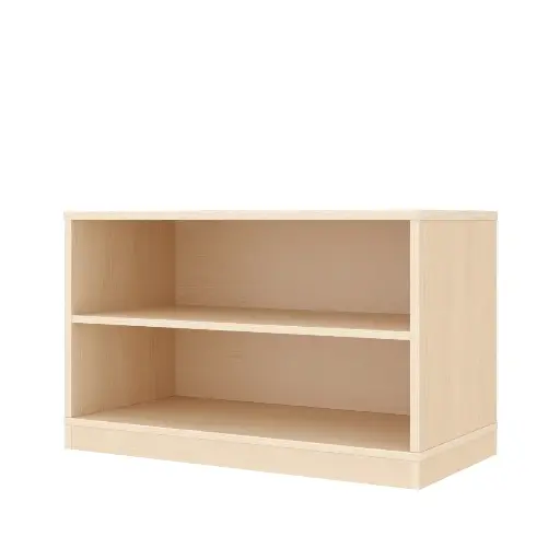 [110208-01] Regalschrank 44 cm - 2 Fächer, mit Holzsockel
