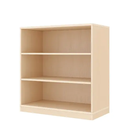 [110213-01] Regalschrank 79 cm - 3 Fächer, mit Holzsockel