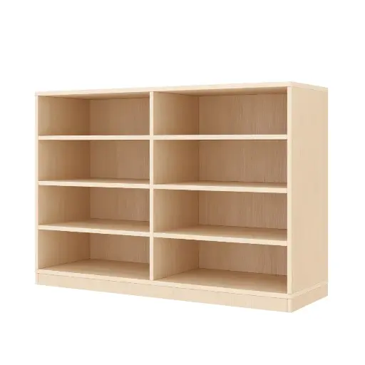 [110211-01] Doppel-Regalschrank 79 cm - 8 Fächer, mit Holzsockel