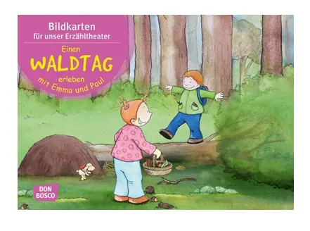 [4260179514692] Kamishibai - Einen Waldtag erleben mit Emma und Paul. Kamishibai Bildkartenset.